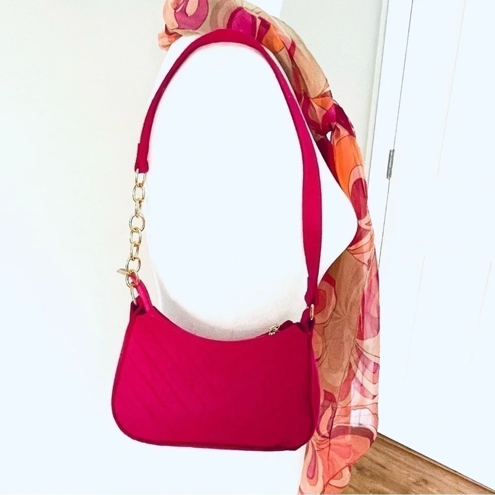 Barbie Style Hot Neon Pink Shoulder Bag Purse Women or Girls - New NWOT